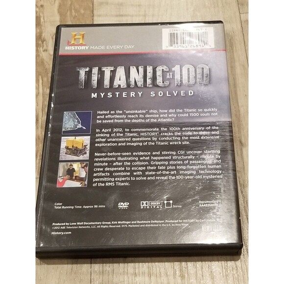 Titanic At 100: Mystery Solved Dvd VERY GOOD Fast Shipping History Channel - Picture 2 of 2